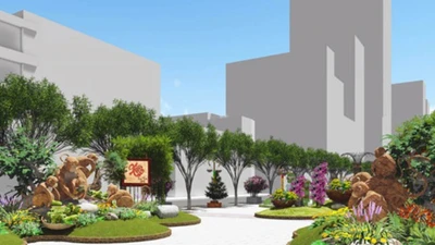 Đường hoa Tết Bình Thân 2016 về lại đường Nguyễn Huệ 