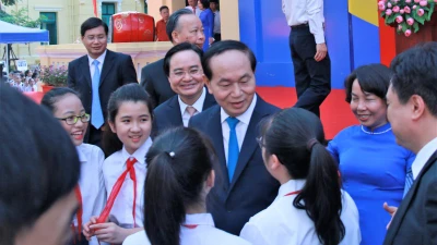 Chủ tịch nước dự khai giảng ở trường 100 năm tuổi 