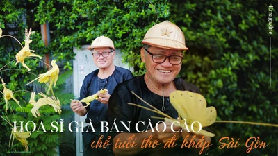 Họa sĩ già bán cào cào chở tuổi thơ đi khắp Sài Gòn