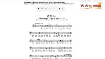 Quốc ca Việt Nam đã có bản chuẩn trên mạng internet toàn cầu