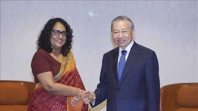 Tổng Bí thư, Chủ tịch nước Tô Lâm hội kiến Thủ tướng Sri Lanka Harini Amarasuriya