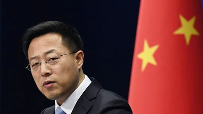 Người phát ngôn Bộ Ngoại giao Trung Quốc Triệu Lập Kiên. Ảnh: KYODO