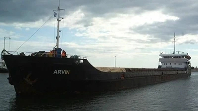Tàu chở hàng ARVIN của Ukraine neo ở tỉnh Bartin, Thổ Nhĩ Kỳ trước khi thảm kịch ngày 17-1 xảy ra. Ảnh: SPUTNIK