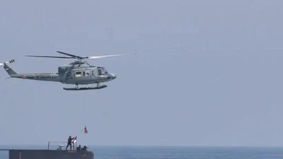 Tàu ngầm KRI Nanggala 402 của Hải quân Indonesia trong một cuộc diễn tập hồi năm 2017. Ảnh: AP