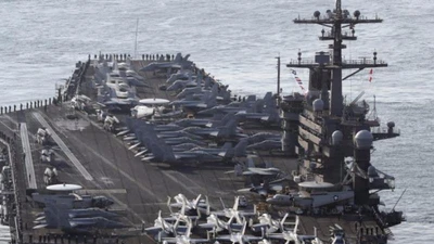 USS Carl Vinson qua biển Đông 'hội quân' tàu chiến Nhật