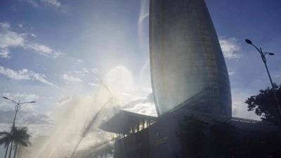 Diễn tập cứu hỏa tại Trung tâm hành chính TP.Đà Nẵng