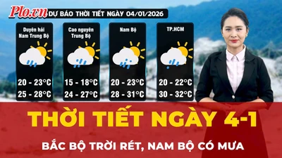 Dự báo thời tiết ngày 4-1: Bắc Bộ trời rét, Nam Bộ có mưa vài nơi