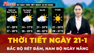 Dự báo thời tiết ngày 21-1: Bắc Bộ rét đậm, Nam Bộ ngày nắng