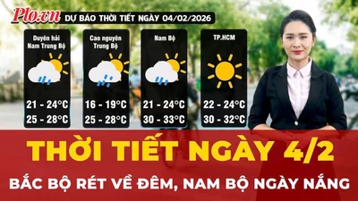 Dự báo thời tiết ngày 4-2: Bắc Bộ rét về đêm, Nam Bộ ngày nắng