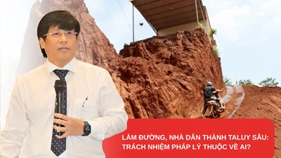 Làm đường khiến nhà dân chênh vênh: Ai chịu trách nhiệm nếu xảy ra sự cố?