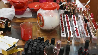 Cảnh sát bắt quả tang cơ sở sản xuất hàng ngàn thỏi son giả