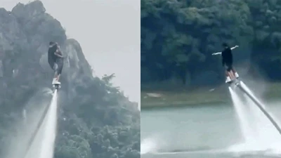 Tạm dừng hoạt động trải nghiệm flyboard ở Ninh Bình sau sự cố hai người gặp nạn