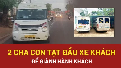 Cho rằng bị ‘hớt tay trên’, 2 cha con tài xế tạt đầu xe 'đối thủ' để giành lại khách