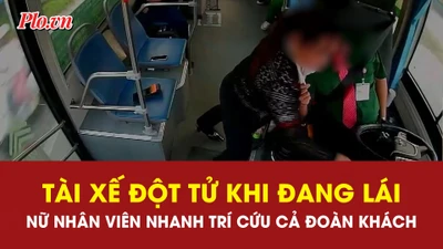 Khoảnh khắc nghẹt thở: Nữ nhân viên cứu cả đoàn khách khi tài xế đột tử