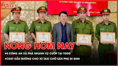 Khen thưởng 4 công an xã phá nhanh vụ cướp tại Thế giới di động; Sản phụ được cấp cứu kịp thời nhờ CSGT dẫn đường