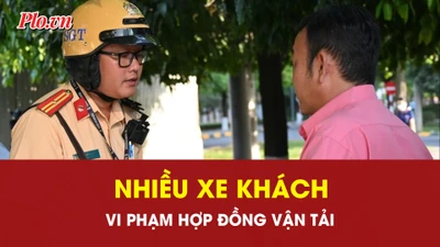 CSGT Bình Triệu xử phạt nhiều xe khách vi phạm hợp đồng vận tải
