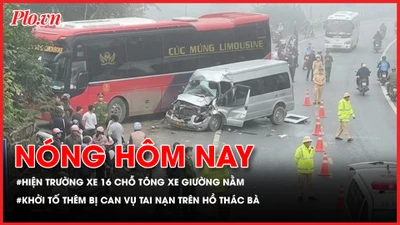 Hiện trường xe 16 chỗ tông xe giường nằm tại Lạng Sơn; Khởi tố thêm bị can liên quan vụ tai nạn trên hồ Thác Bà 