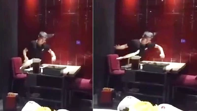 Clip: Trố mắt với kiểu lau bàn nhanh như chớp