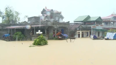 Nhiều nơi ở Ninh Bình chìm trong biển nước