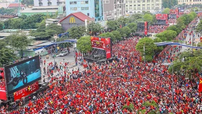 Cổ động viên cả nước hướng về U-23 Việt Nam