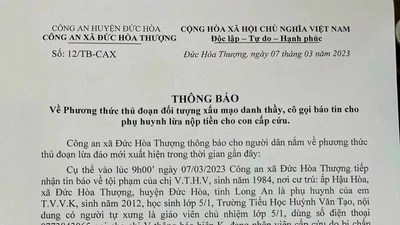 Cảnh báo giả giáo viên báo tin học sinh bị tai nạn, đề nghị phụ huynh chuyển tiền tại Long An