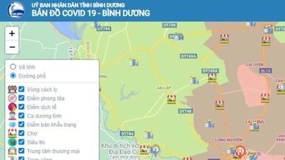 Bình Dương đưa bản đồ thông tin dịch COVID-19 vào hoạt động