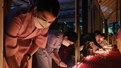 Thắp hơn 2.500 ngọn nến tưởng niệm những người đã mất vì COVID-19 ở Bình Dương