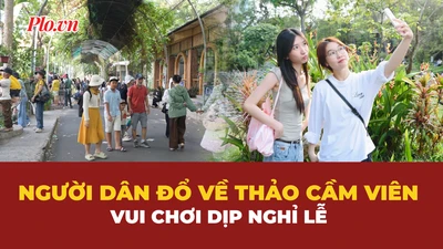 Hàng ngàn người đổ về Thảo Cầm Viên 'trốn nóng' dịp nghỉ lễ 