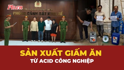 Phá đường dây dùng acid trong ngành nhuộm vải sản xuất giấm ăn