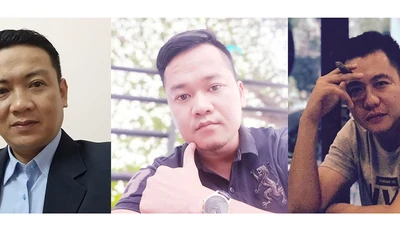 Từ trái qua: Nguyễn Thanh Nhã, Đoàn Kiên Giang, Nguyễn Phước Trung Bảo