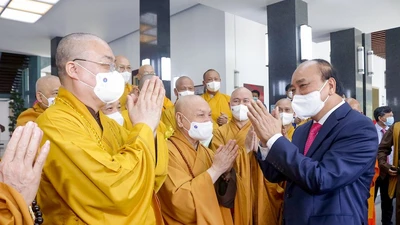 Chủ tịch nước tiếp Đoàn lãnh đạo Giáo hội Phật giáo Việt Nam