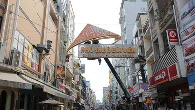 Cận cảnh phố đi bộ Bùi Viện trước ngày khai trương