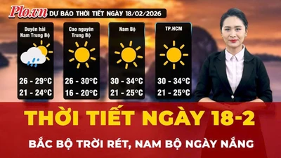 Thời tiết ngày 18-2: Bắc Bộ trời rét, Nam Bộ ngày nắng