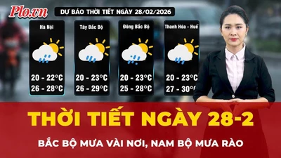 Thời tiết ngày 28-2: Bắc Bộ mưa vài nơi, Nam Bộ mưa rào