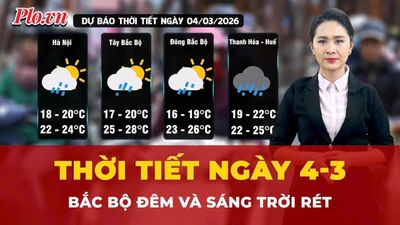 Thời tiết ngày 4-3: Bắc Bộ đêm và sáng trời rét, Nam Bộ mưa rào rải rác