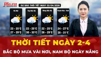 Thời tiết ngày 2-4: Bắc Bộ mưa vài nơi, Nam Bộ ngày nắng