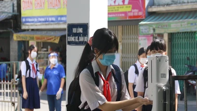 TP.HCM: Diễn tập phương án đón học sinh trở lại trường học