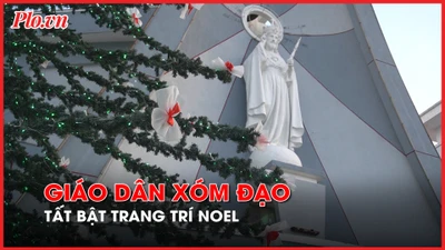 Video: Giáo dân xóm đạo Phạm Thế Hiển tất bật trang trí Noel 