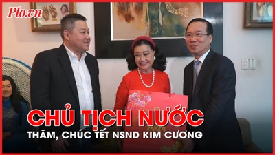 Video: Chủ tịch nước Võ Văn Thưởng thăm, chúc Tết NSND Kim Cương 