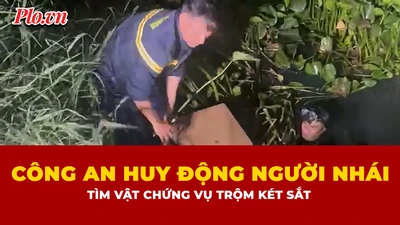 Công an huy động người nhái lặn xuống kênh tìm vật chứng vụ trộm két sắt 