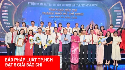 Báo Pháp Luật TP.HCM ghi dấu ấn tại Lễ trao giải báo chí TP.HCM với 9 giải thưởng