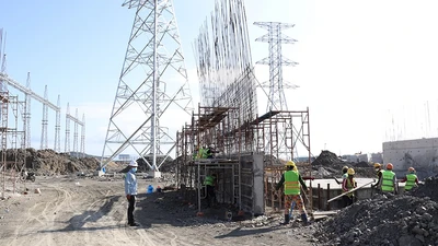 Thi công đường dây 500kV Vân Phong – Vĩnh Tân xuyên tết