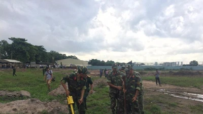 Hình ảnh khảo sát khu vực mộ liệt sĩ ở Tân Sơn Nhất