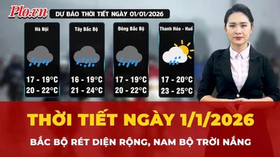 Dự báo thời tiết ngày 1-1: Bắc Bộ rét diện rộng, Nam Bộ trời nắng 