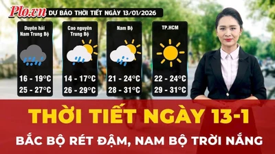 Dự báo thời tiết ngày 13-1: Bắc Bộ rét đậm, Nam Bộ trời nắng