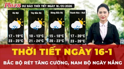 Dự báo thời tiết ngày 16-1: Bắc Bộ rét tăng cường, Nam Bộ ngày nắng
