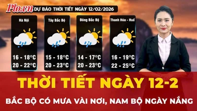 Dự báo thời tiết ngày 12-2: Bắc Bộ có mưa vài nơi, Nam Bộ ngày nắng