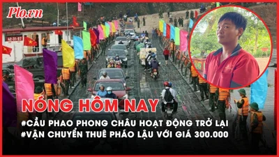 Nóng hôm nay: Ghi nhận thực tế cầu phao Phong Châu, Phú Thọ hoạt động trở lại
