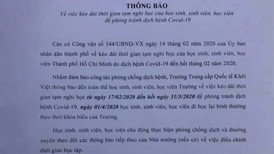 Cho HS nghỉ học hết tháng 3 để tránh dịch, nhà trường nói gì?