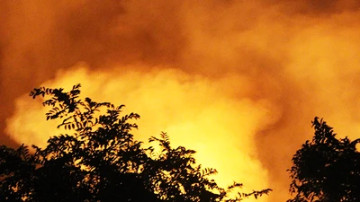 Cháy dữ dội ở rừng tái sinh Lê Minh Xuân